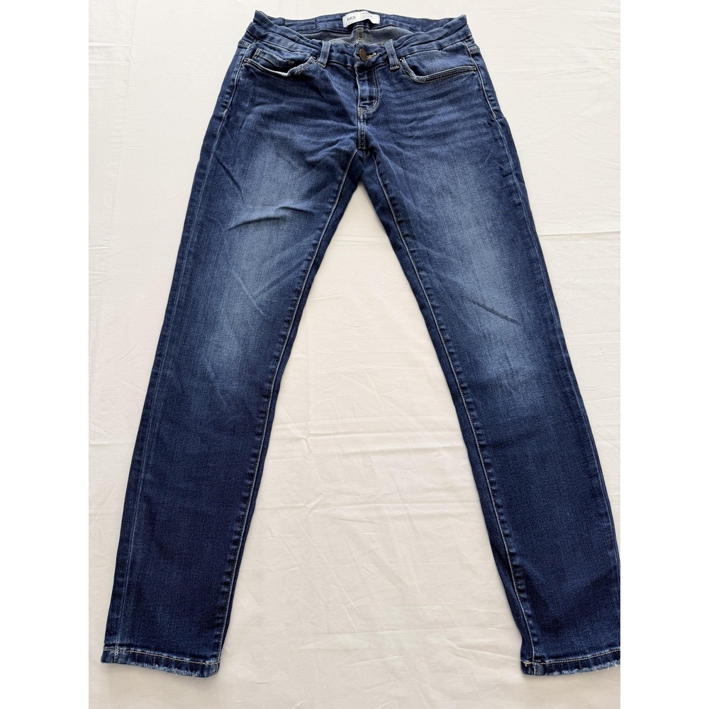 BKE Stella Ankle Skinny Jeans Womens 27 Blue‎ Med Wash Low Rise Distressed 27x28